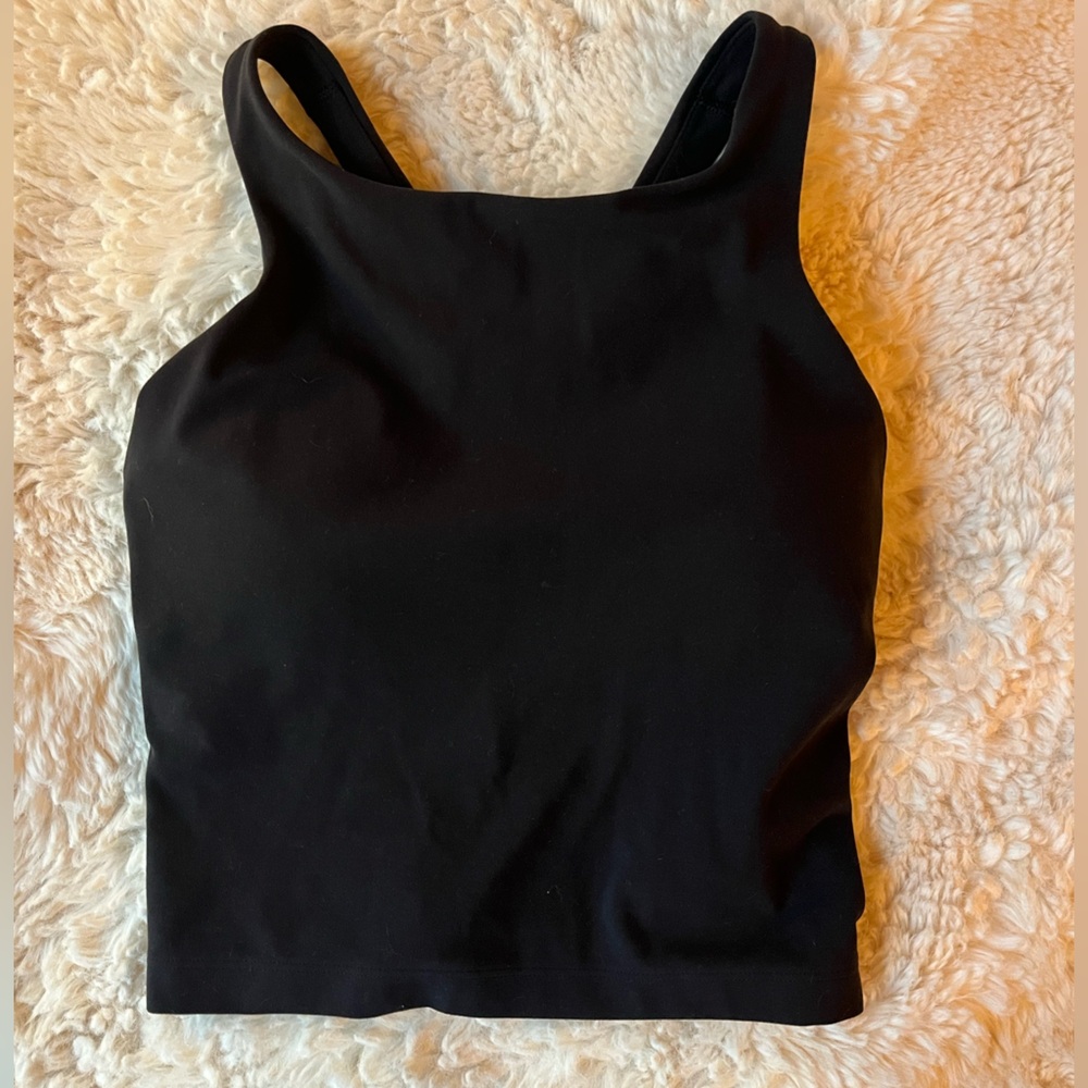 Athleta Black Purpose Crop Bra Top